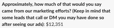 $12K traced back to our ads.
