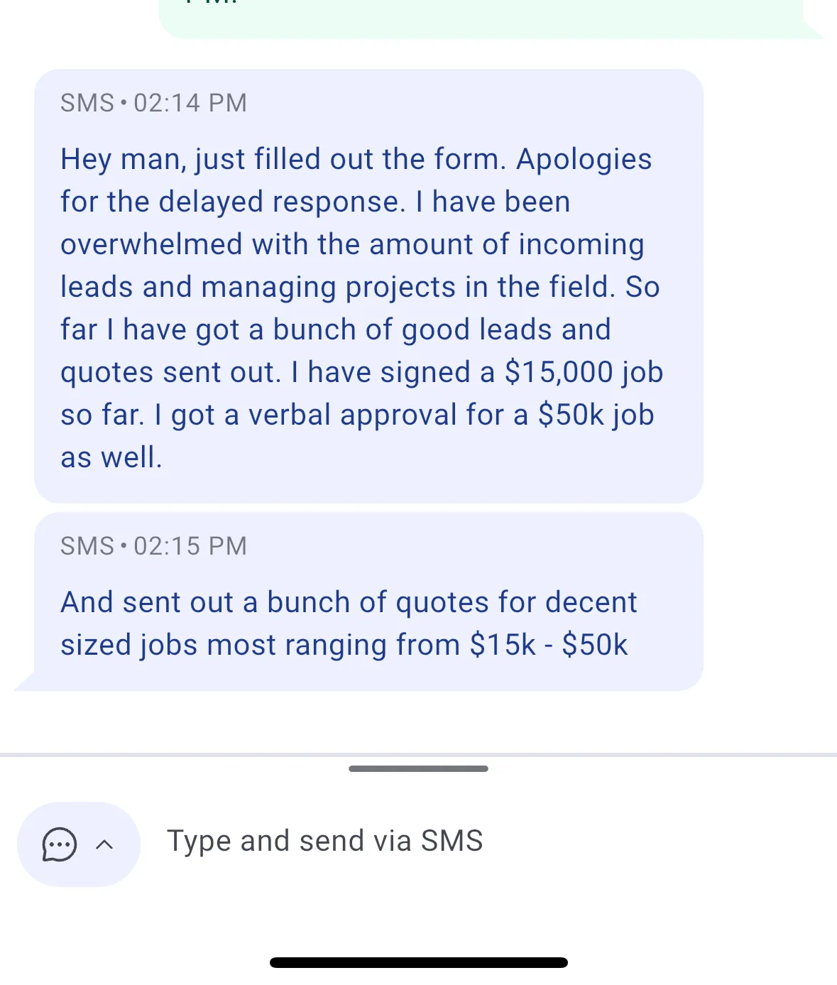 $15K signed. $50K verbal. Pipeline full.